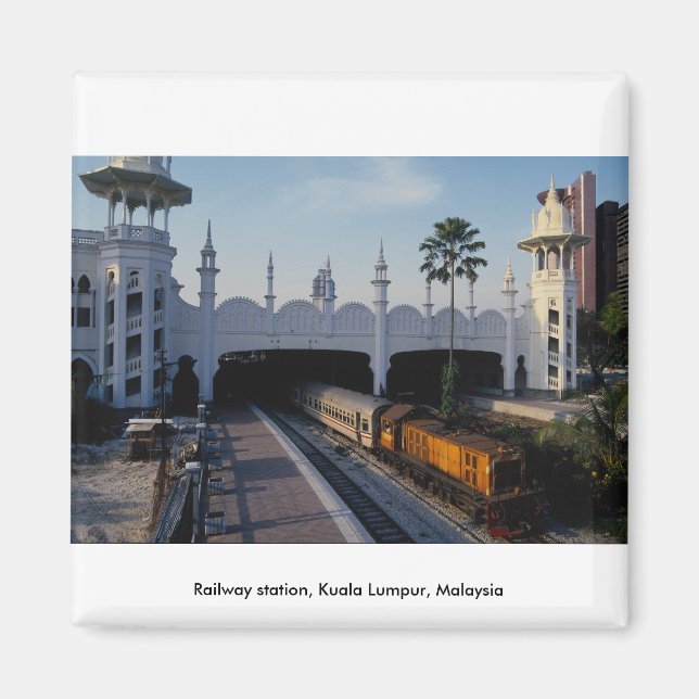 Järnvägen station, Kuala Lumpur, Malaysia Magnet (Framsidan)