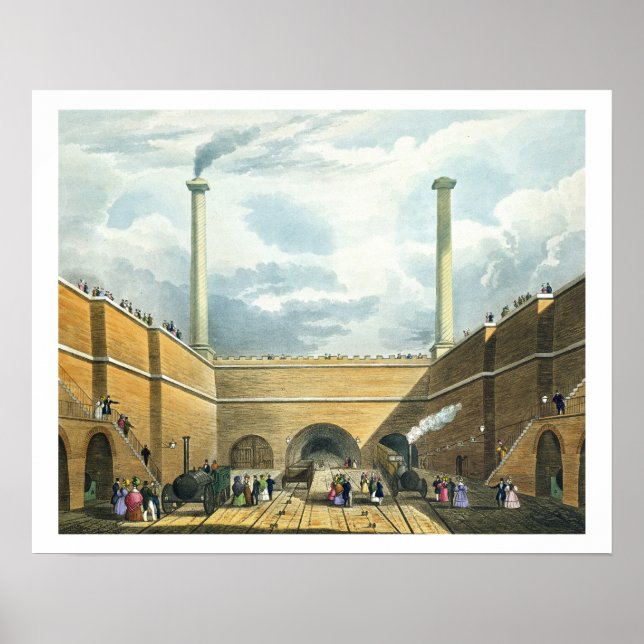 Järnvägen vid Kant Backe, Liverpool, p Poster (Framsidan)