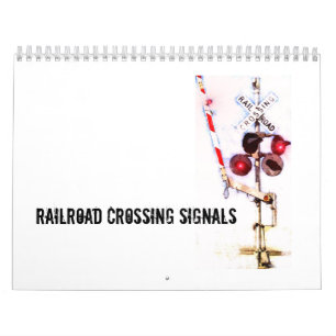 Järnvägkorsningen signalerar kalendern kalender