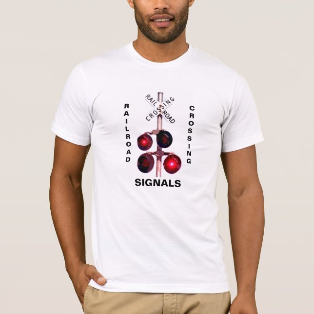 Järnvägkorsningen signalerar T-tröja Tee Shirt (Framsida)