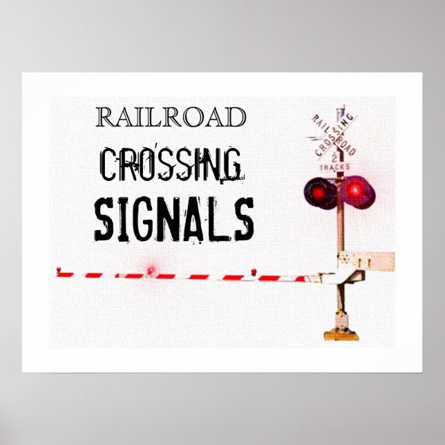 Järnvägs korsningssignaler poster (Framsidan)