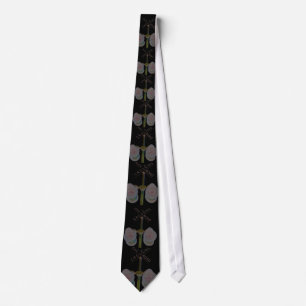 Järnvägs passeringsskylt (Necktie), Unik konstdesi Slips