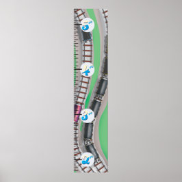 Järnvägs tillväxtdiagram poster