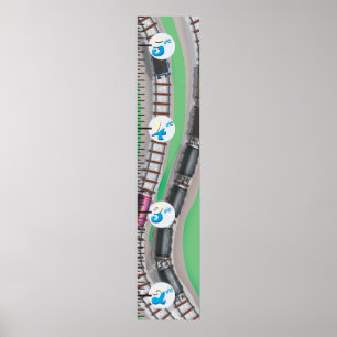 Järnvägs tillväxtdiagram poster