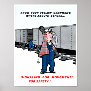 Järnvägsäkerhet kommer första vintage poster