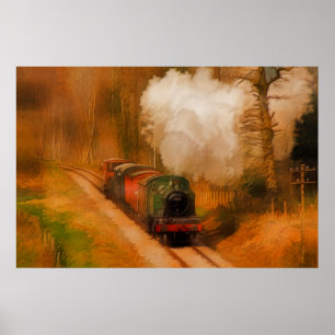 Järnvägsånga Tåg för tågförare Art III Poster