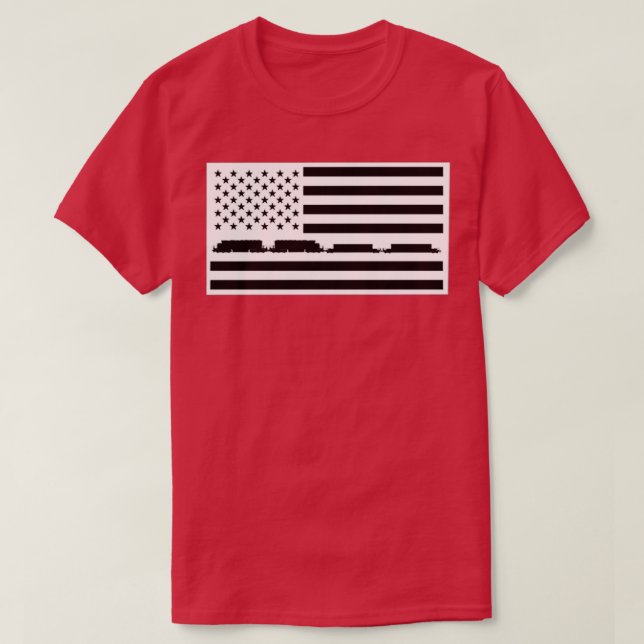 Järnvägsanställda Flagga Flat White T Shirt (Design framsida)
