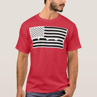 Järnvägsanställda Flagga Flat White T Shirt