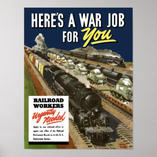 Järnvägsanställda - WW2 Poster
