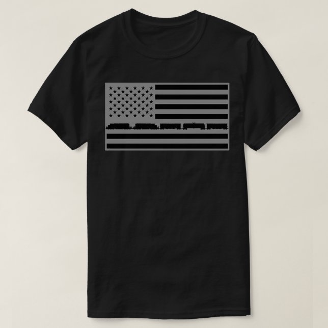 Järnvägsarbetare Flagga T Shirt (Design framsida)