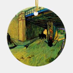 Järnvägsbro över Montmajour av Vincent van Gogh Julgransprydnad Keramik
