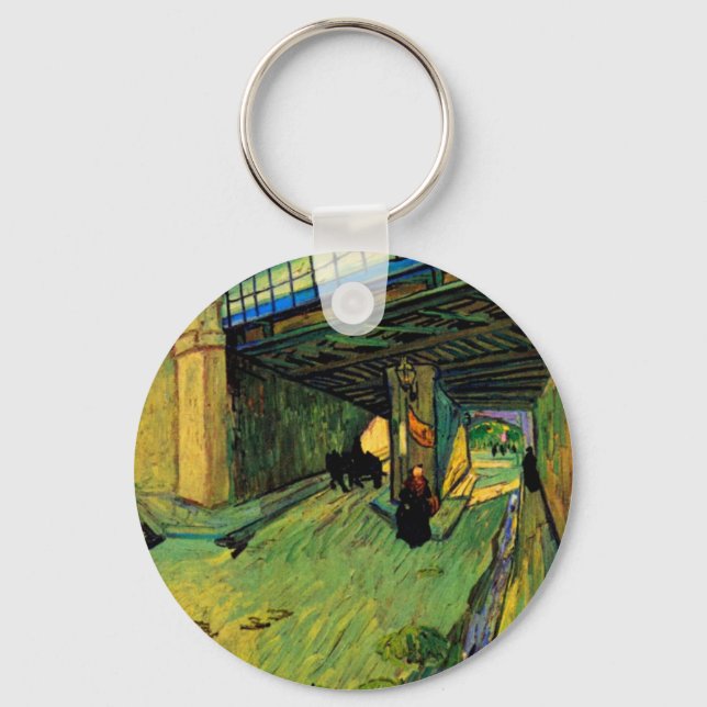 Järnvägsbro över Montmajour av Vincent van Gogh Nyckelring (Framsida)