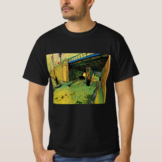 Järnvägsbro över Montmajour av Vincent van Gogh T Shirt (Framsida)
