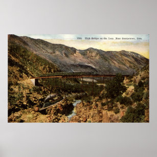 Järnvägsbron Colorado Repro Vintage 1911 Poster