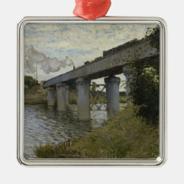 Järnvägsbron i Argentina (järnvägen) (av Monet) Julgransprydnad Metall
