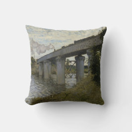 Järnvägsbron i Argentina (järnvägen) (av Monet) Kudde