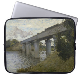 Järnvägsbron i Argentina (järnvägen) (av Monet) Laptop Fodral
