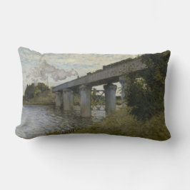 Järnvägsbron i Argentina (järnvägen) (av Monet) Lumbarkudde