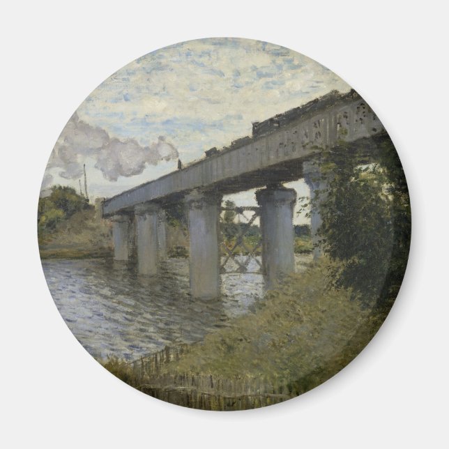 Järnvägsbron i Argentina (järnvägen) (av Monet) Magnet (Framsidan)