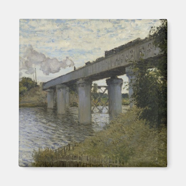 Järnvägsbron i Argentina (järnvägen) (av Monet) Magnet (Framsidan)