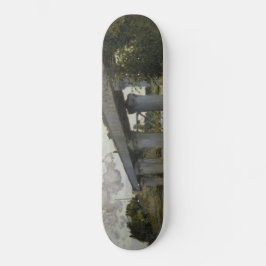 Järnvägsbron i Argentina (järnvägen) (av Monet) Mini Skateboard Bräda 18,5 Cm