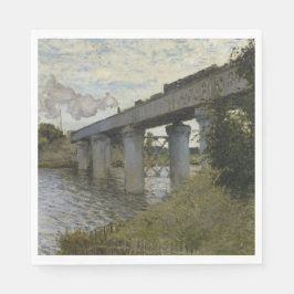 Järnvägsbron i Argentina (järnvägen) (av Monet) Pappersservett