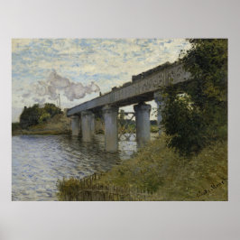 Järnvägsbron i Argentina (järnvägen) (av Monet) Poster