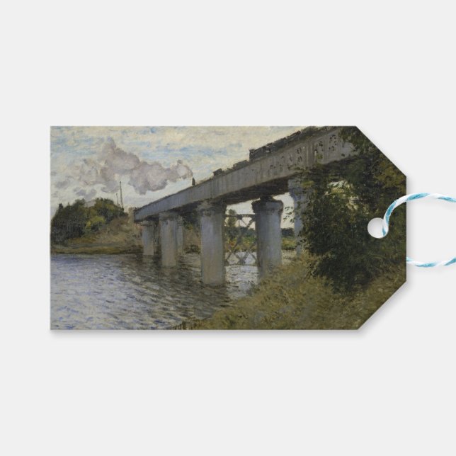 Järnvägsbron i Argentina (järnvägen) (av Monet) Presentetikett (Framsidan (Horisontell))