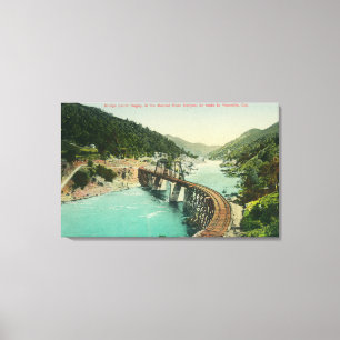 Järnvägsbron över Merced River Canvastryck