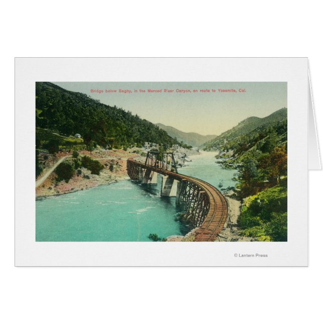 Järnvägsbron över Merced River Hälsningskort (Framsidan Horizontal)