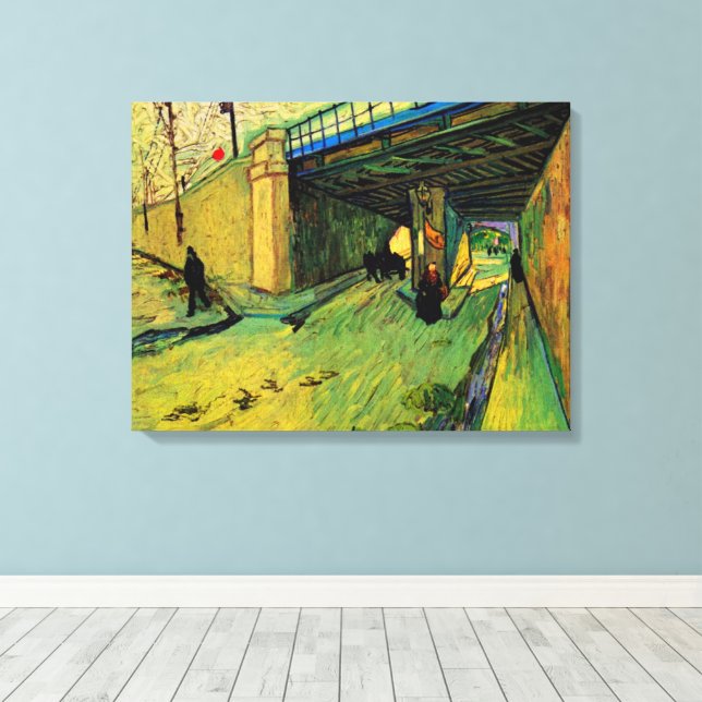 Järnvägsbron över Montmajour av Vincent van Gogh Canvastryck (Insitu (trägolv))