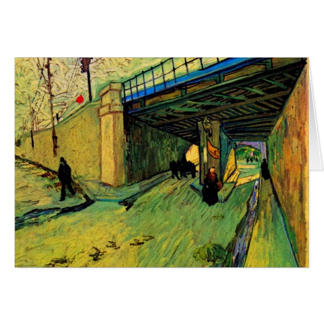 Järnvägsbron över Montmajour av Vincent van Gogh Hälsningskort (Framsidan Horizontal)