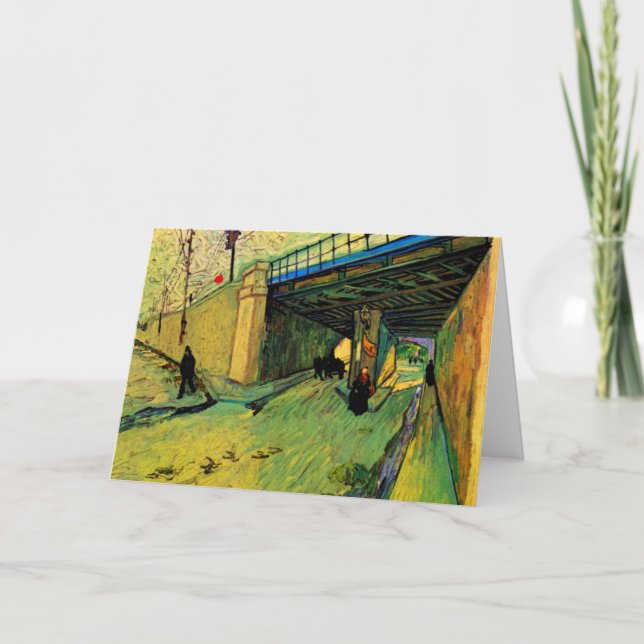 Järnvägsbron över Montmajour av Vincent van Gogh Kort (Framsida)