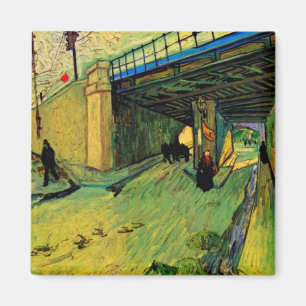 Järnvägsbron över Montmajour av Vincent van Gogh Magnet