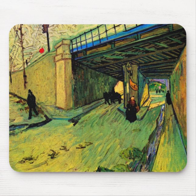 Järnvägsbron över Montmajour av Vincent van Gogh Musmatta (Framsidan)