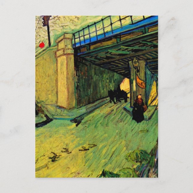 Järnvägsbron över Montmajour av Vincent van Gogh Vykort (Framsida)
