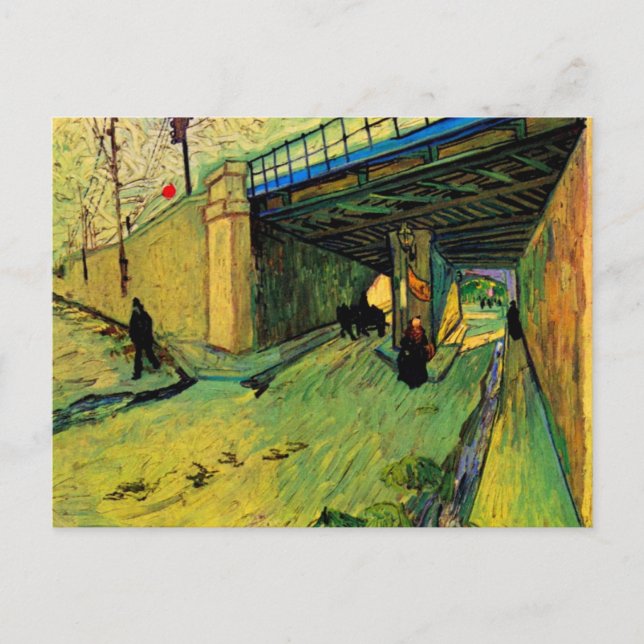 Järnvägsbron över Montmajour av Vincent van Gogh Vykort (Framsida)