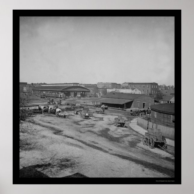 Järnvägsdepot i Atlanta, GA 1864 Poster (Framsidan)