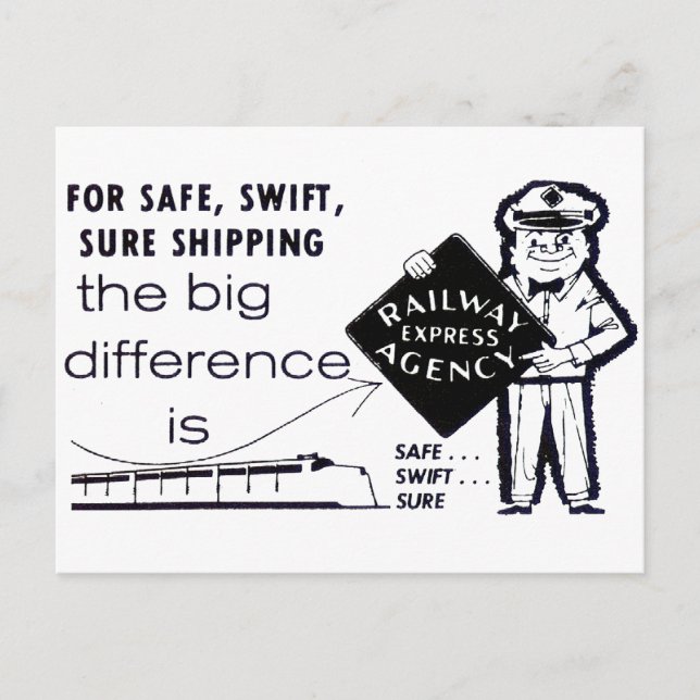 Järnvägsexpressbyrån 1959 vykort (Framsida)