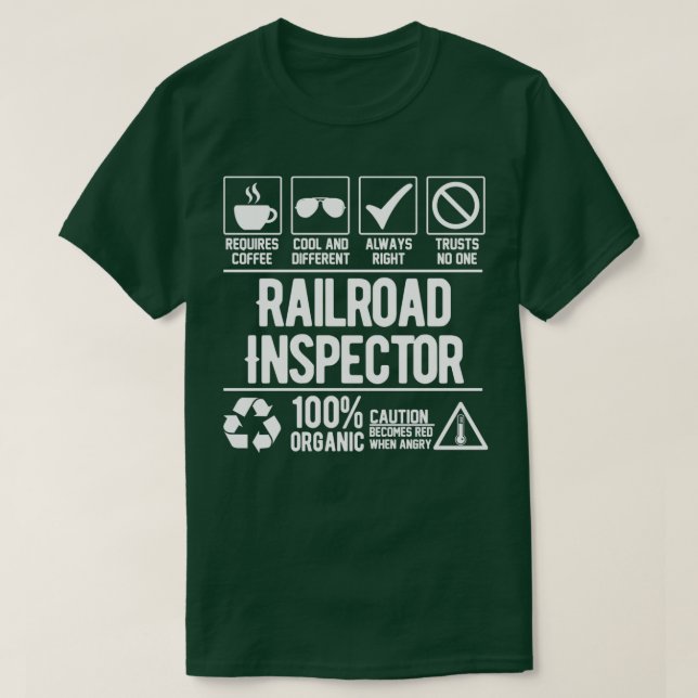 Järnvägsinspektör T Shirt (Design framsida)
