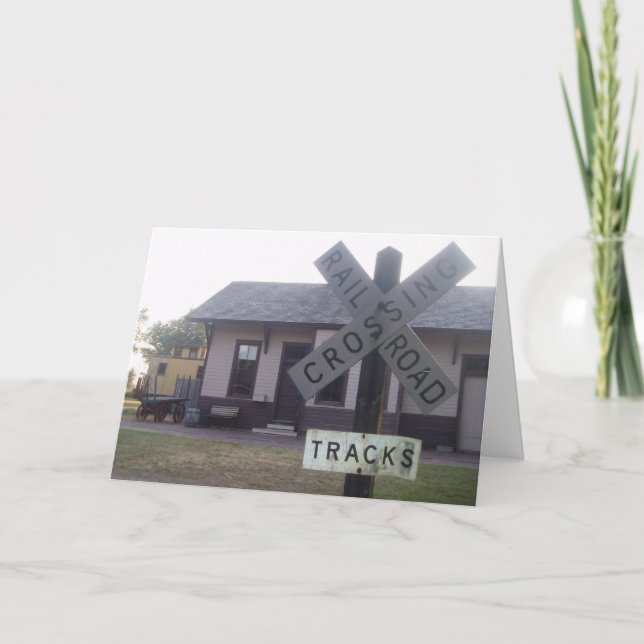 "Järnvägskassan" Skaffa brunstkort Kort (Framsida)