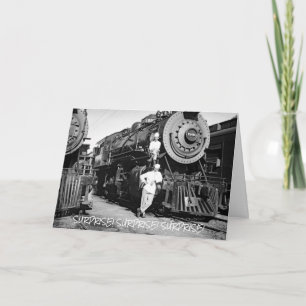 JÄRNVÄGSKOCKAR KOKAR PÅ ÅNGLOKomotivets MOTOR FOTO Kort