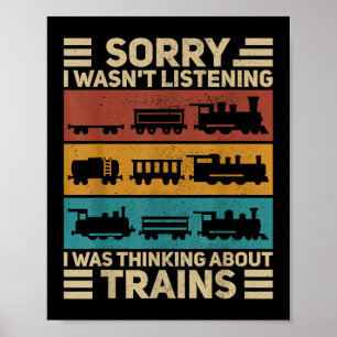 Järnvägskonstruktör F för Tåg i Retro Wagon Älskar Poster