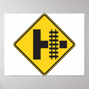 Järnvägskorsning Vägsignal Poster