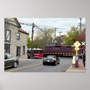 Järnvägskorsningar med Tåg Poster