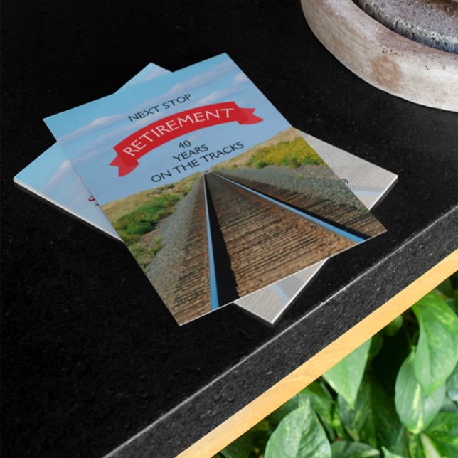 Järnvägslinjen Tåg Track Pension Party Inbjudningar (Skapare uppladdad)