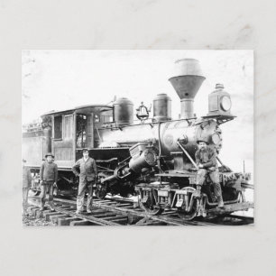 Järnvägslok - Vintage Photo Vykort