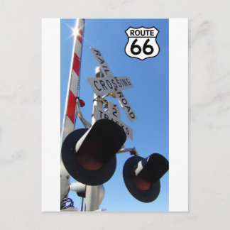 Järnvägspassage Route 66 Shield Vykort
