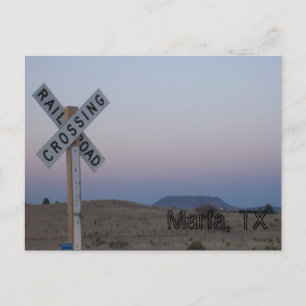 Järnvägspassagen Marfa, TX Vykort