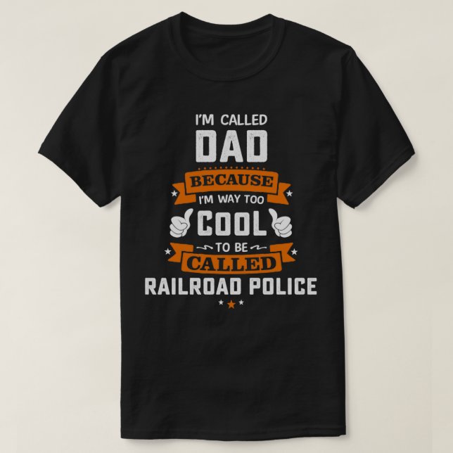 Järnvägspolisen Pappa järnvägspolisen Far T Shirt (Design framsida)